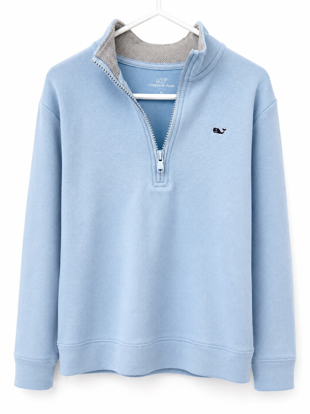 Vineyard Vines Kids' Light Blue Quarter-Zip Pullover Hoodie (S/8/10)